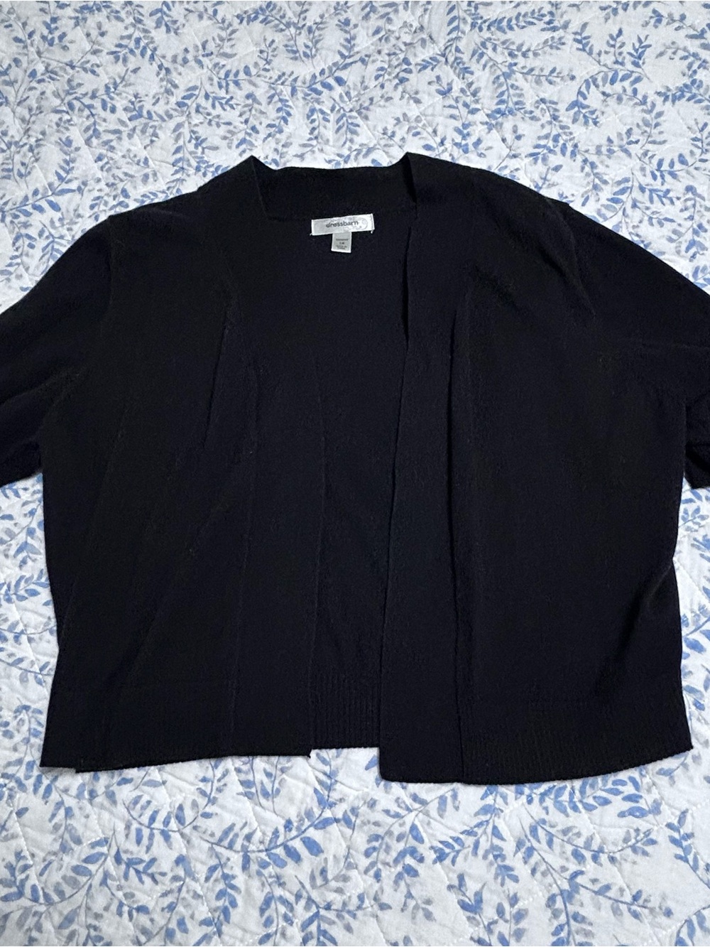 Pack of three (3) Black, Navy, Red Open-Front Women's Shrugs 1x-2x